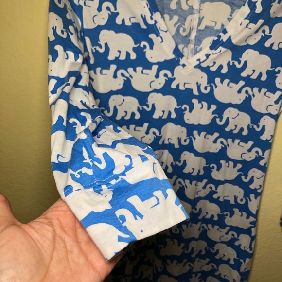 Lilly Pulitzer cotton t shirt Dress Tusk In Sun Bay Elephant Print size XXS - Picture 6 of 10